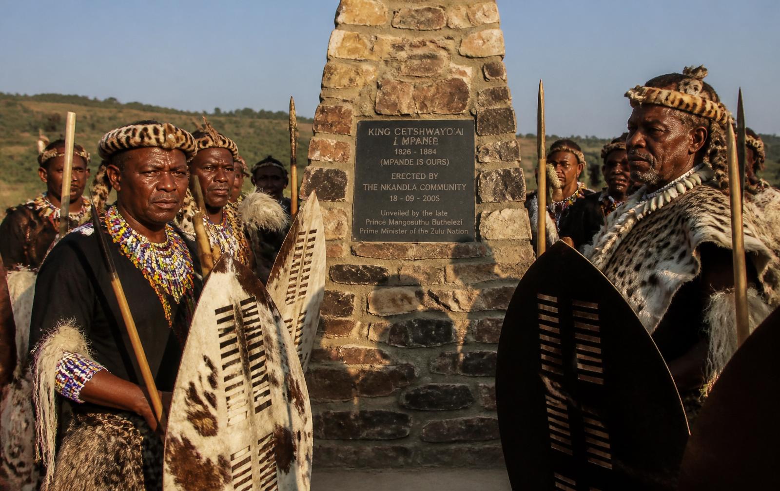 Memorial stone in the Nkandla forest honouring Zulu kings